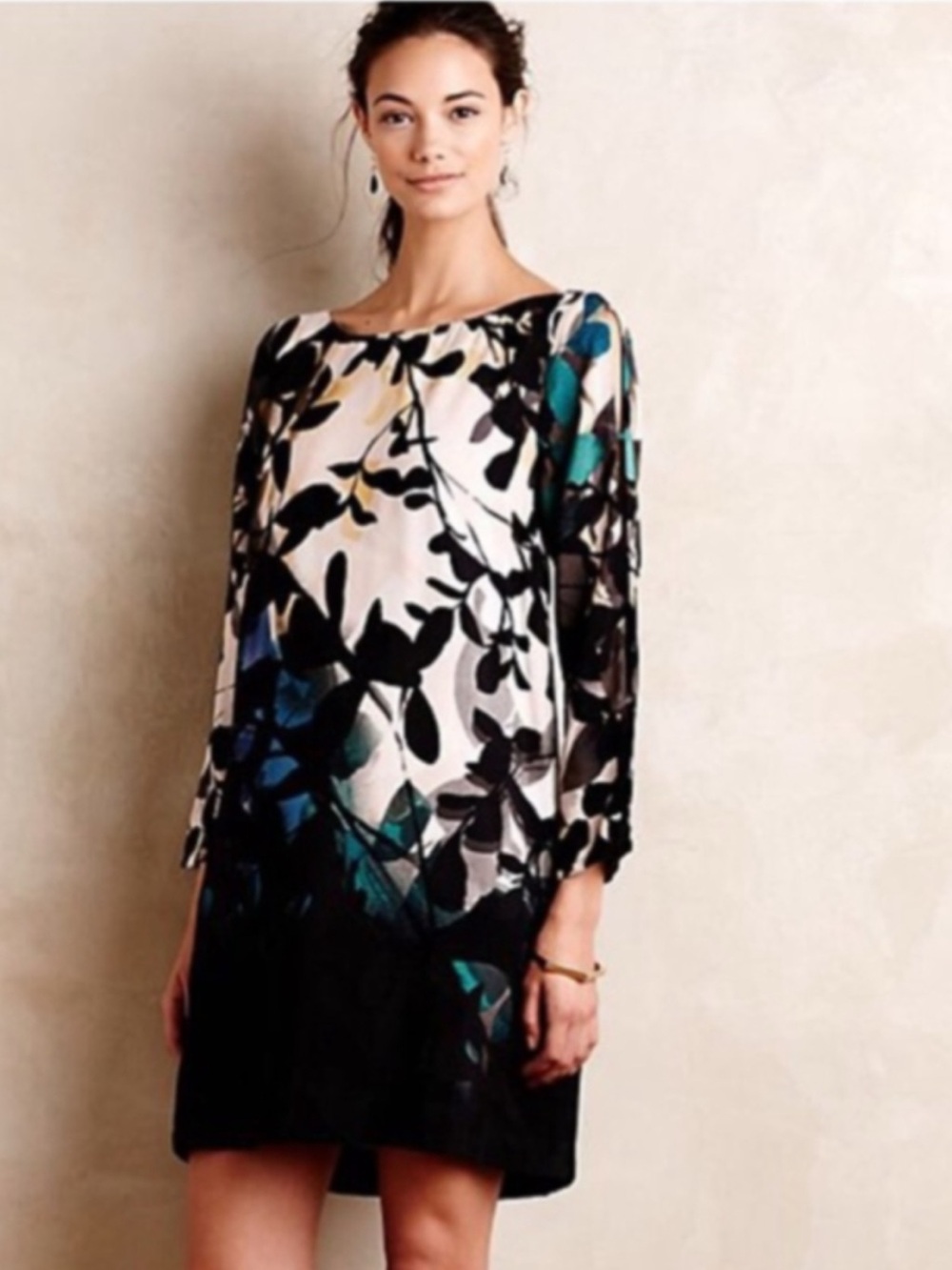 Maeve Shaded Garden Floral Shift Dress Size XS